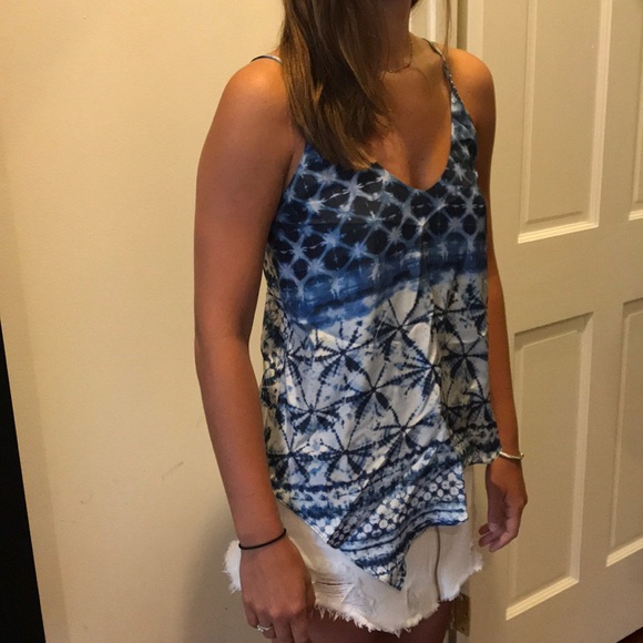 Rory Becca blue patterned  tank - great condition - Picture 3 of 4